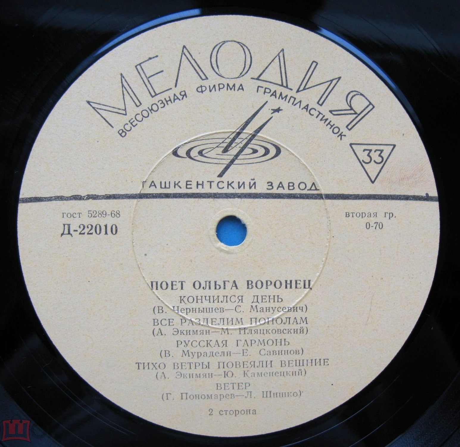 Поёт Ольга Воронец