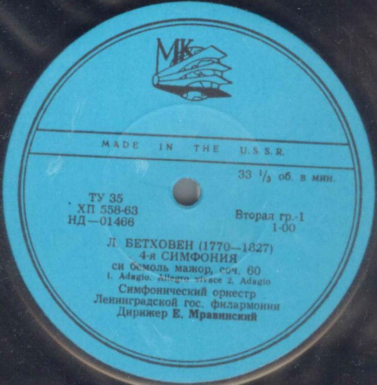 Л. БЕТХОВЕН: Симфония № 4 (Е. Мравинский)