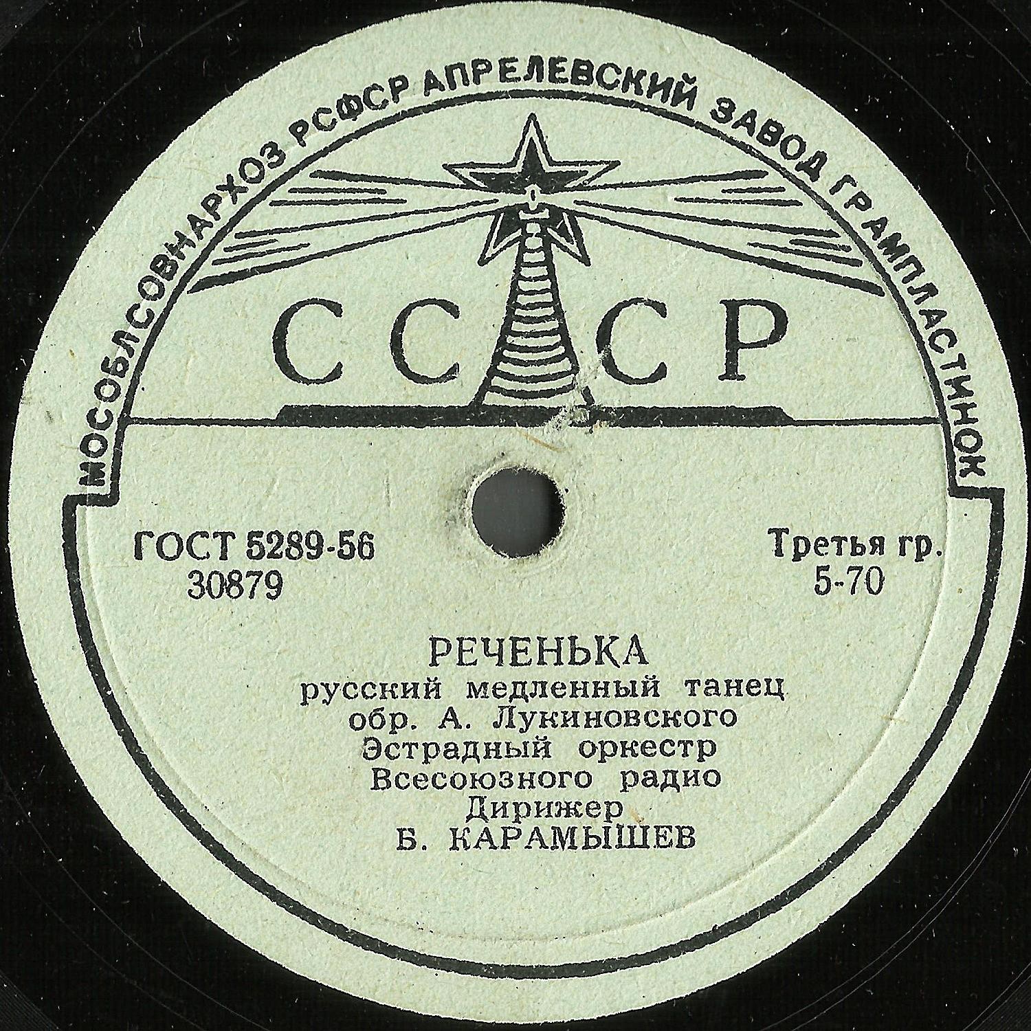 Эстрадный оркестр п/у Б. Карамышева - Тоска по родине / Реченька
