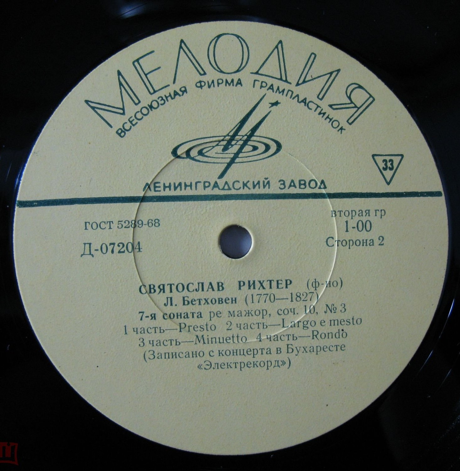 И. Гайдн, Л. Бетховен. Играет Святослав Рихтер (фортепиано)