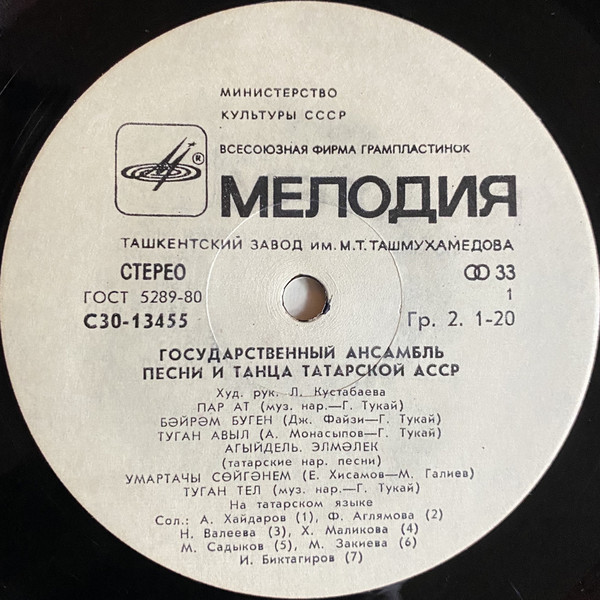 ГОС. АНСАМБЛЬ ПЕСНИ И ТАНЦА ТАТАРСКОЙ АССР, худ. рук. Лима Кустабаева