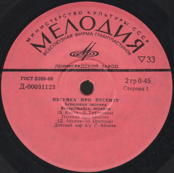 ПЕСЕНКА ПРО ПЕСЕНКУ