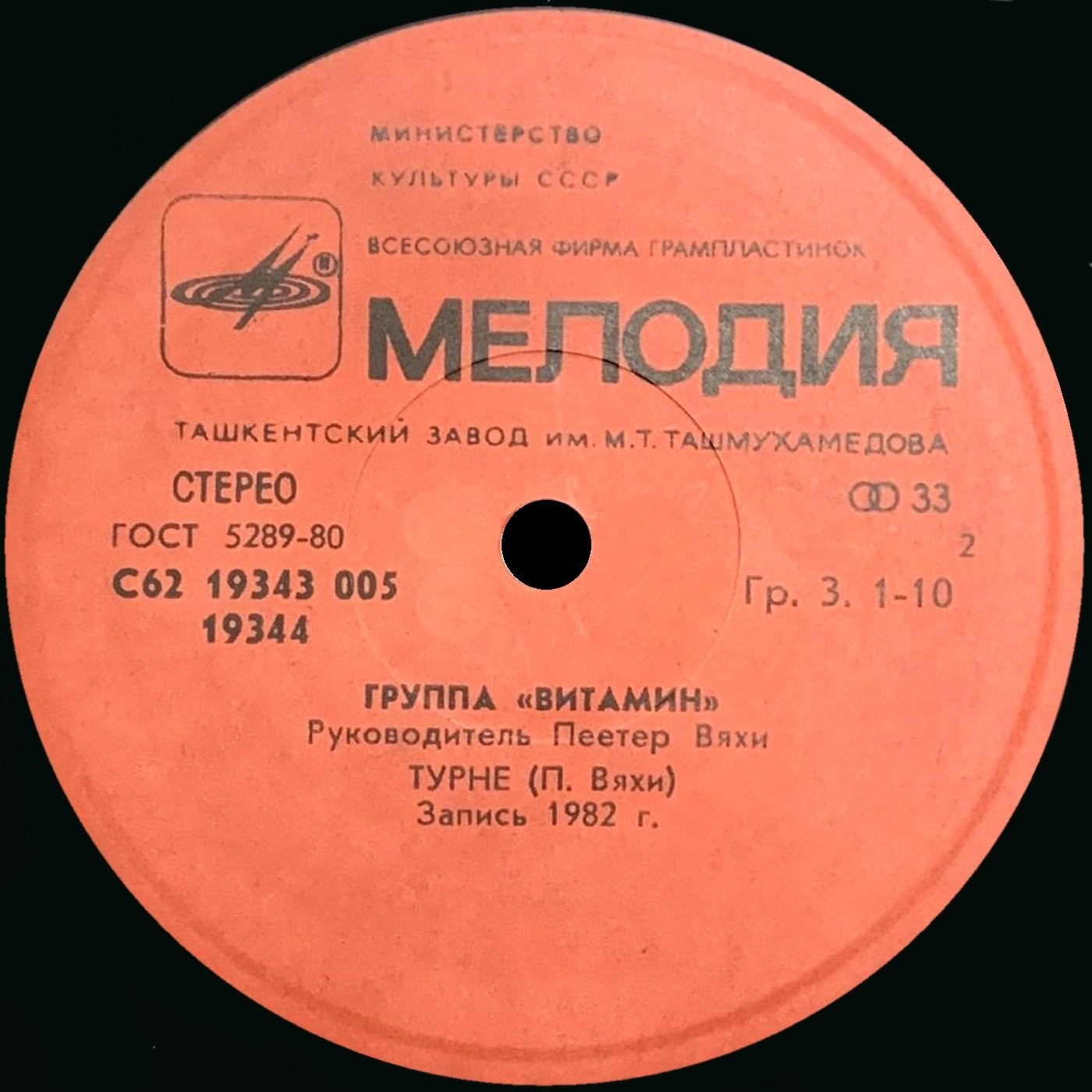 ГРУППА «ВИТАМИН», рук. Пеэтер Вяхи.