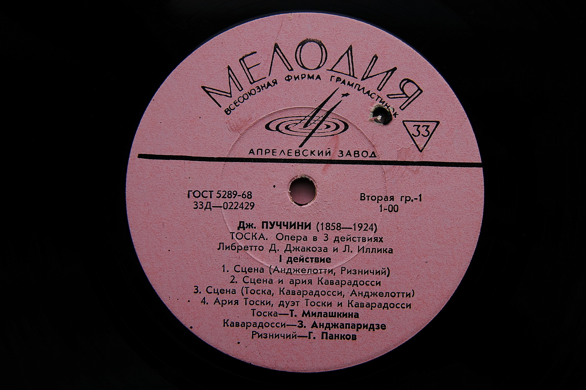 Дж. ПУЧЧИНИ. "Тоска", опера в 3 действиях