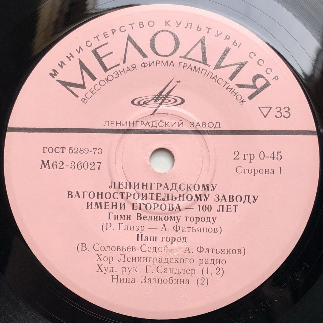 100 лет ЛВЗ имени Егорова