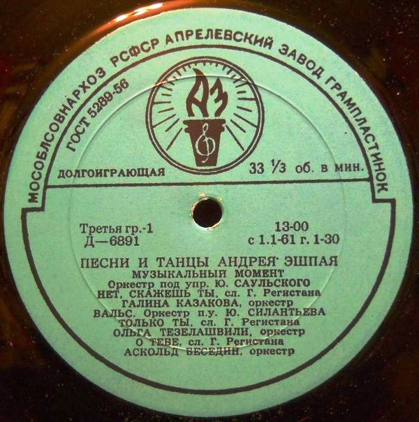 Песни и танцы Андрея Эшпая