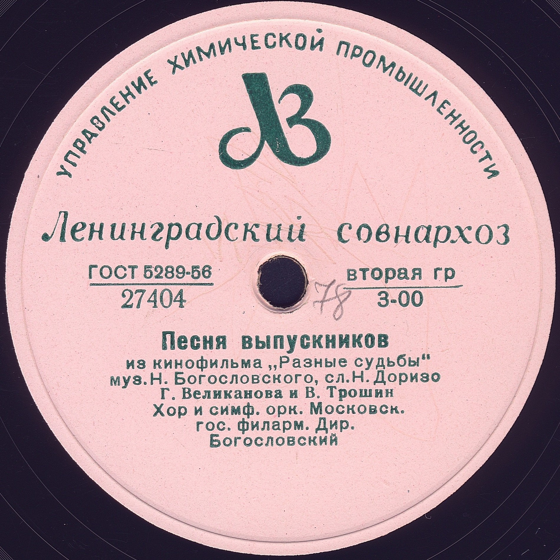 Песни из к/ф "Разные судьбы"