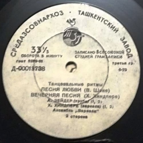 АНСАМБЛЬ "ВАРИОЛА" (Variola) - "Танцевальные ритмы / Tantsurütme"