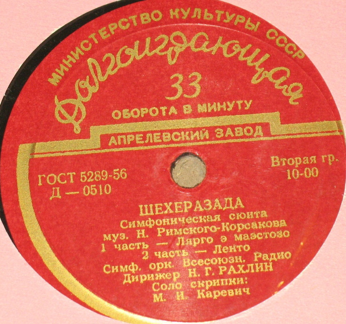 Н. РИМСКИЙ-КОРСАКОВ (1844–1908): Симфоническая сюита «Шехеразада», соч. 35 (Н. Рахлин)