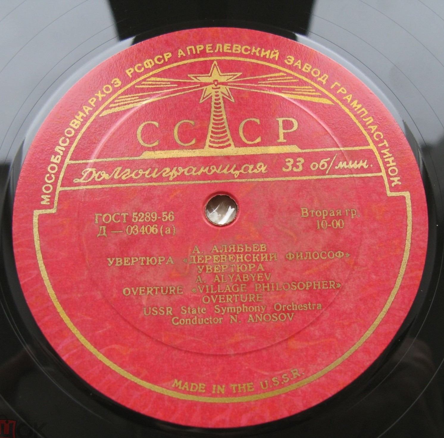 А. АЛЯБЬЕВ. Деревенский философ (увертюра), Увертюра, Танцевальная сюита