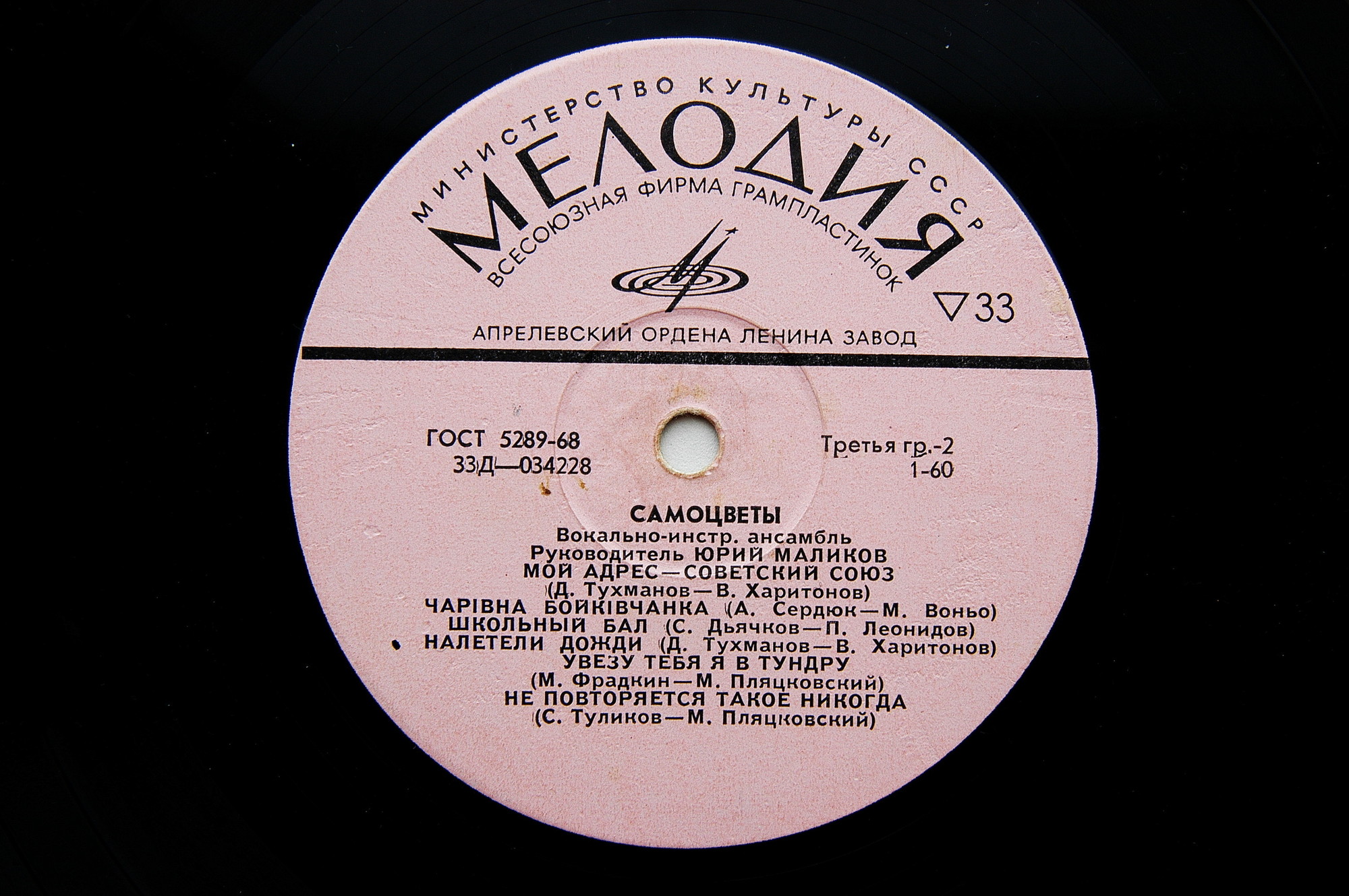 Вокально-инструментальный ансамбль «САМОЦВЕТЫ», худ. руководитель Ю. Маликов