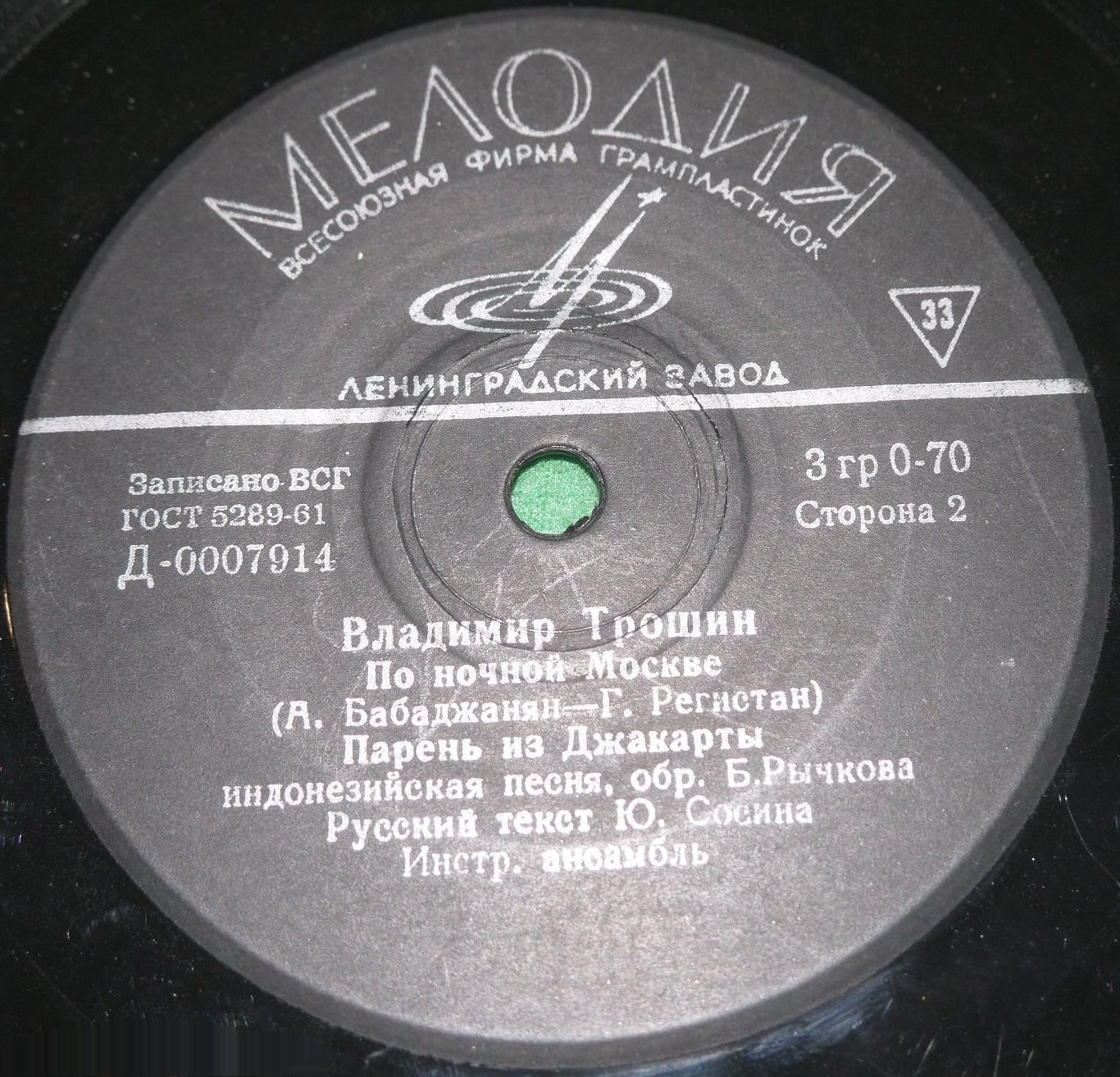 Поет Владимир Трошин