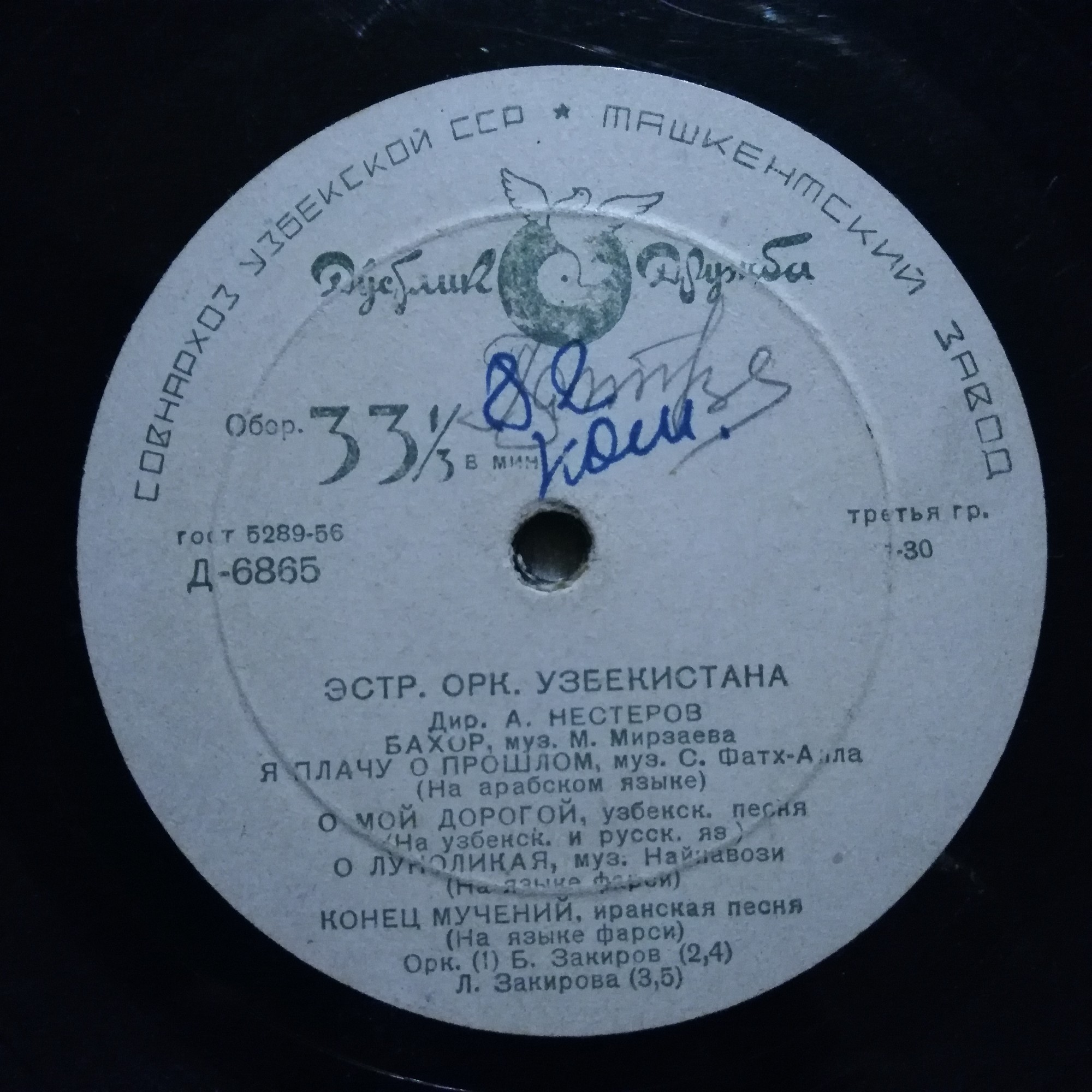 Эстрадный оркестр Узбекистана, дирижёр А. Нестеров