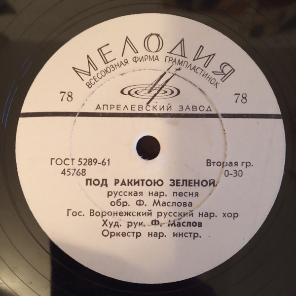 ГОС. ВОРОНЕЖСКИЙ РУССКИЙ НАР. ХОР