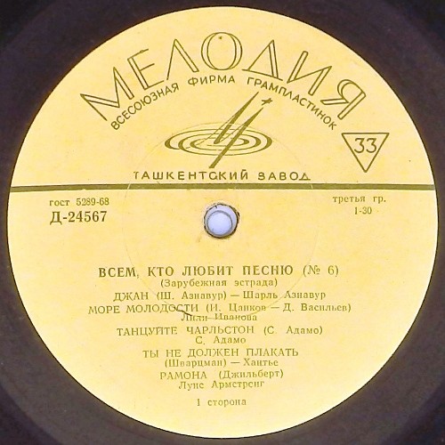 Всем, кто любит песню (№ 6). Зарубежная эстрада