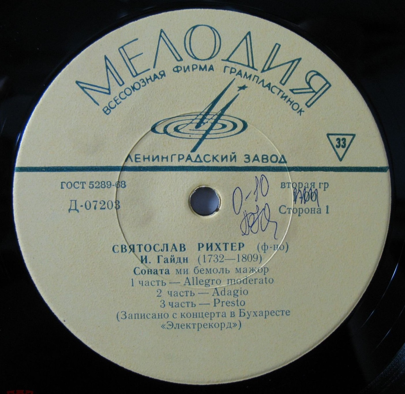 И. Гайдн, Л. Бетховен. Играет Святослав Рихтер (фортепиано)