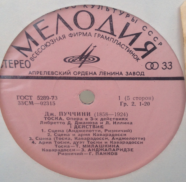 Дж. ПУЧЧИНИ Тоска (опера)