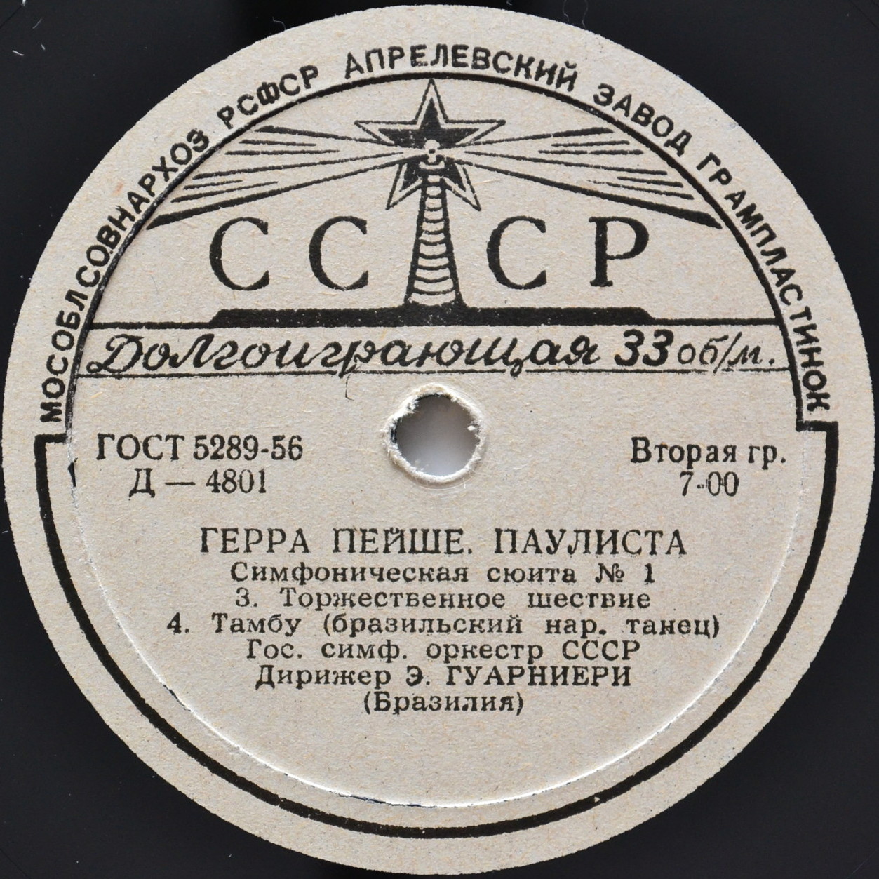 Г. Пейше: Симф. сюита "Паулиста"