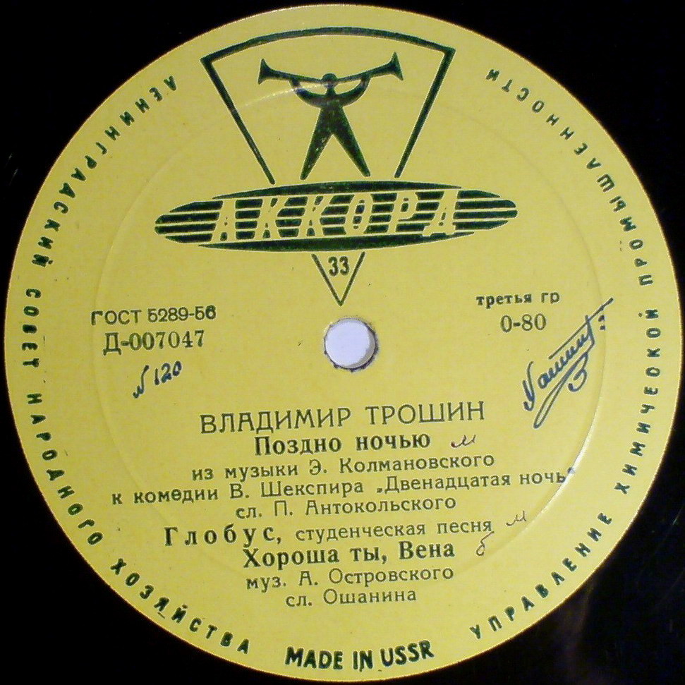 Поёт Владимир Трошин