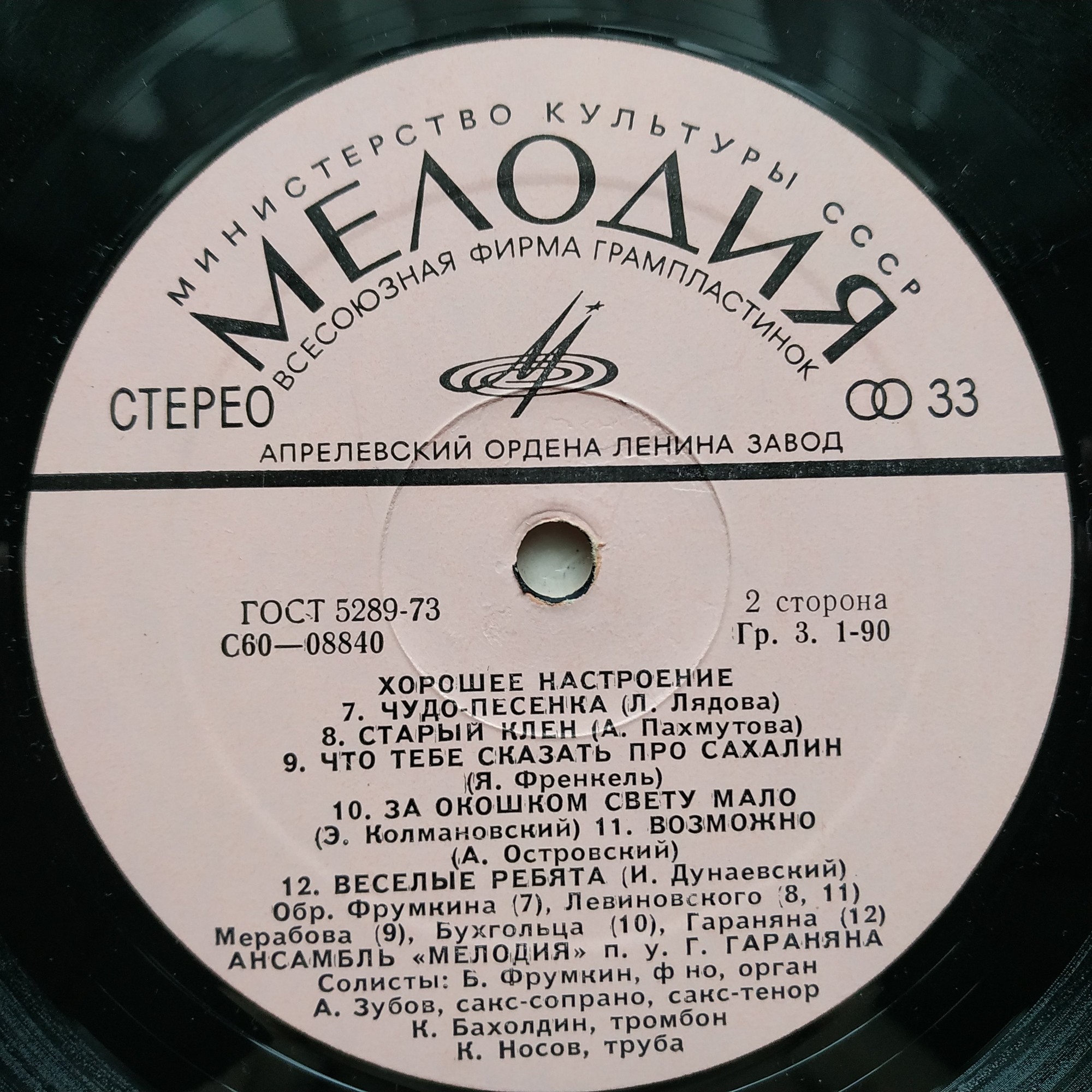 "Хорошее настроение". Ансамбль "Мелодия", руководитель Георгий ГАРАНЯН