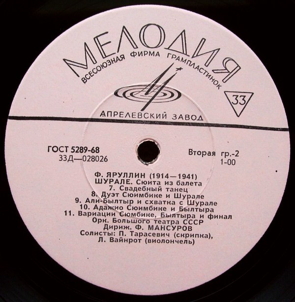 Ф. ЯРУЛЛИН (1914-1941) Шурале, сюита из балета (Ф. Мансуров)