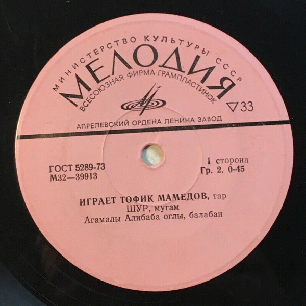 МАМЕДОВ Тофик (тар), Агамалы Алибаба оглы (балабан).