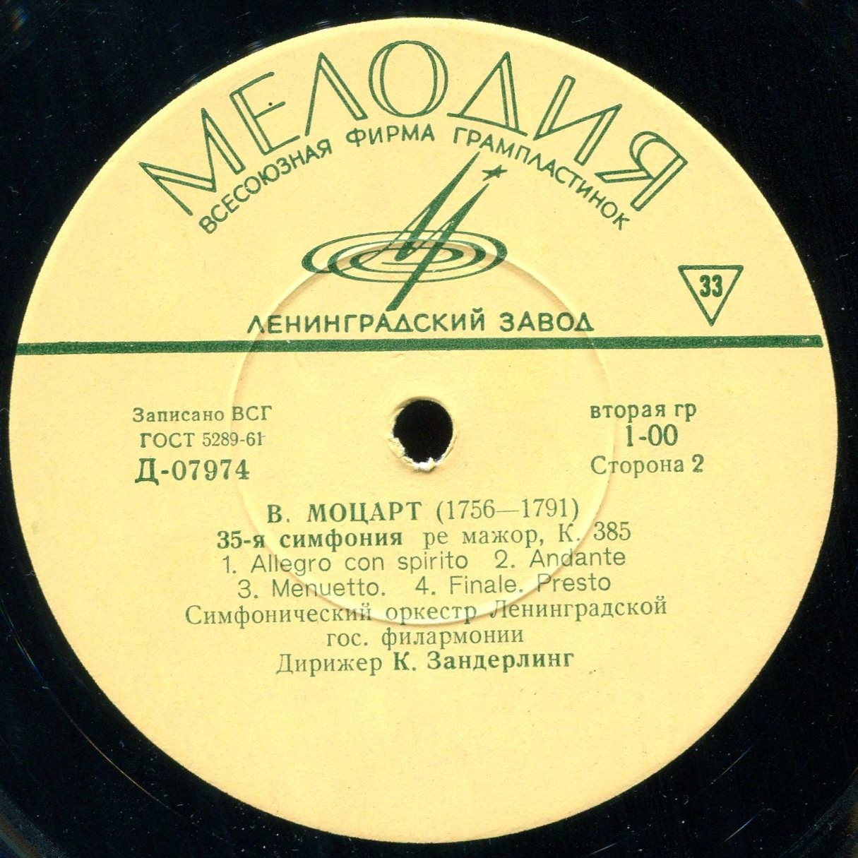 В. А. Моцарт: Симфонии № 33, № 35