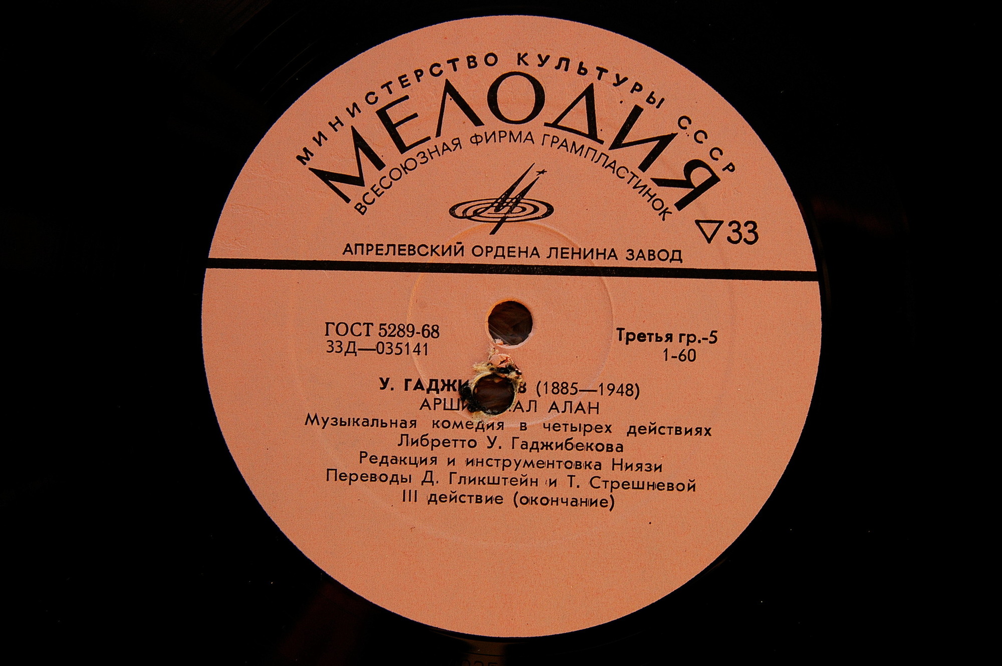У. Гаджибеков. «Аршин мал алан», музыкальная комедия (на русском языке)