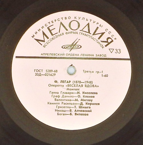 Франц Легар. Весёлая вдова (оперетта)