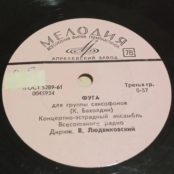 Концертно-эстрадный ансамбль Всесоюзного радио, дириж. В. Людвиковский