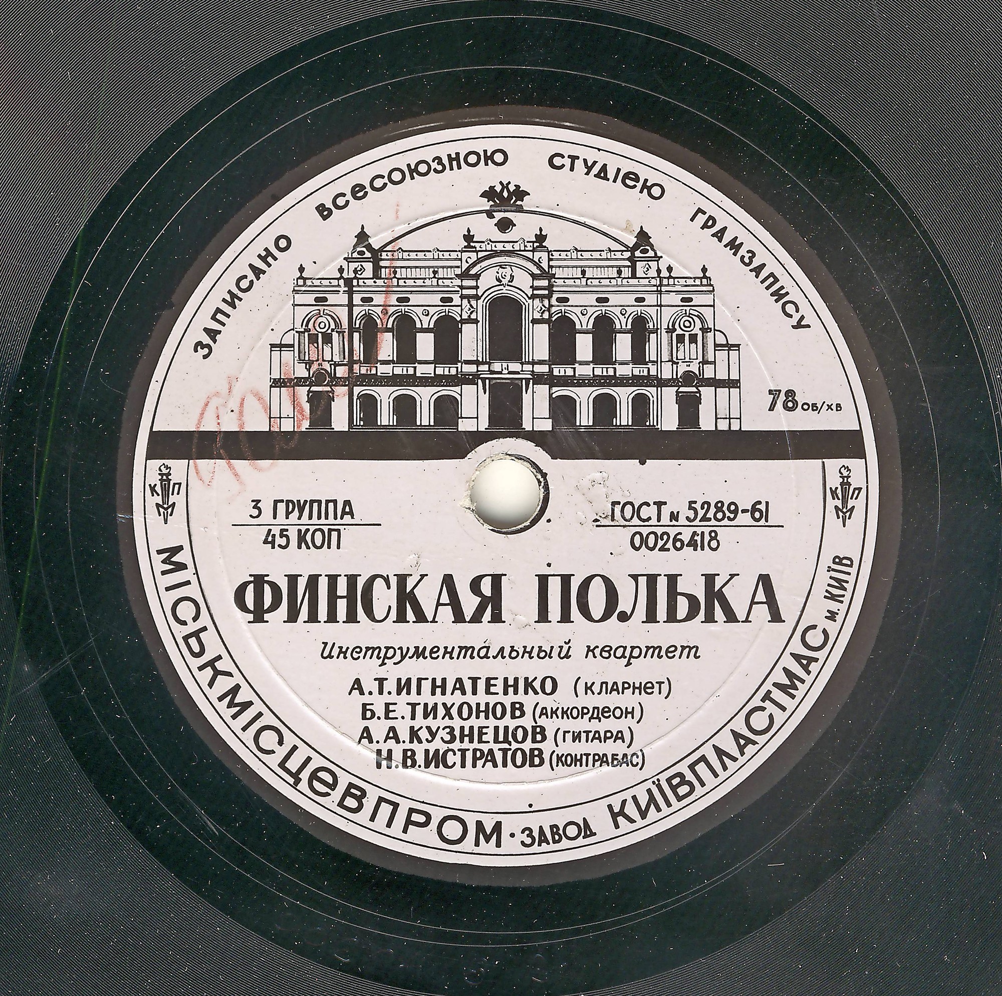 Инструментальный квартет — Финская полька / Тирольская полька