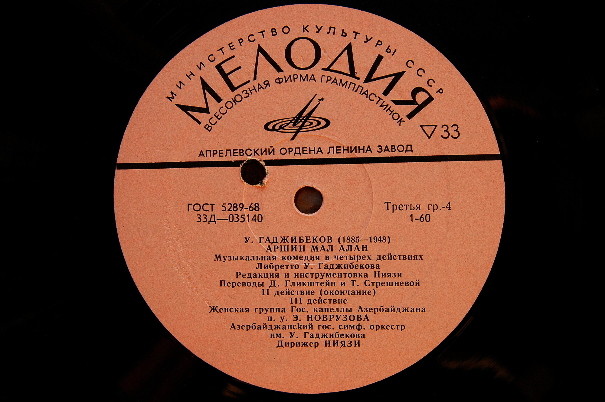 У. Гаджибеков. «Аршин мал алан», музыкальная комедия (на русском языке)