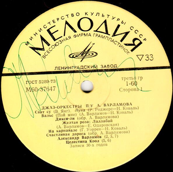 Джаз-оркестры п/у А. Варламова