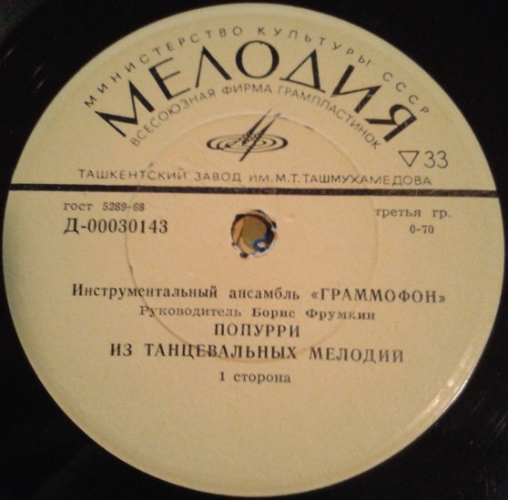 Инструментальный ансамбль "ГРАММОФОН", рук. Б. Фрумкин