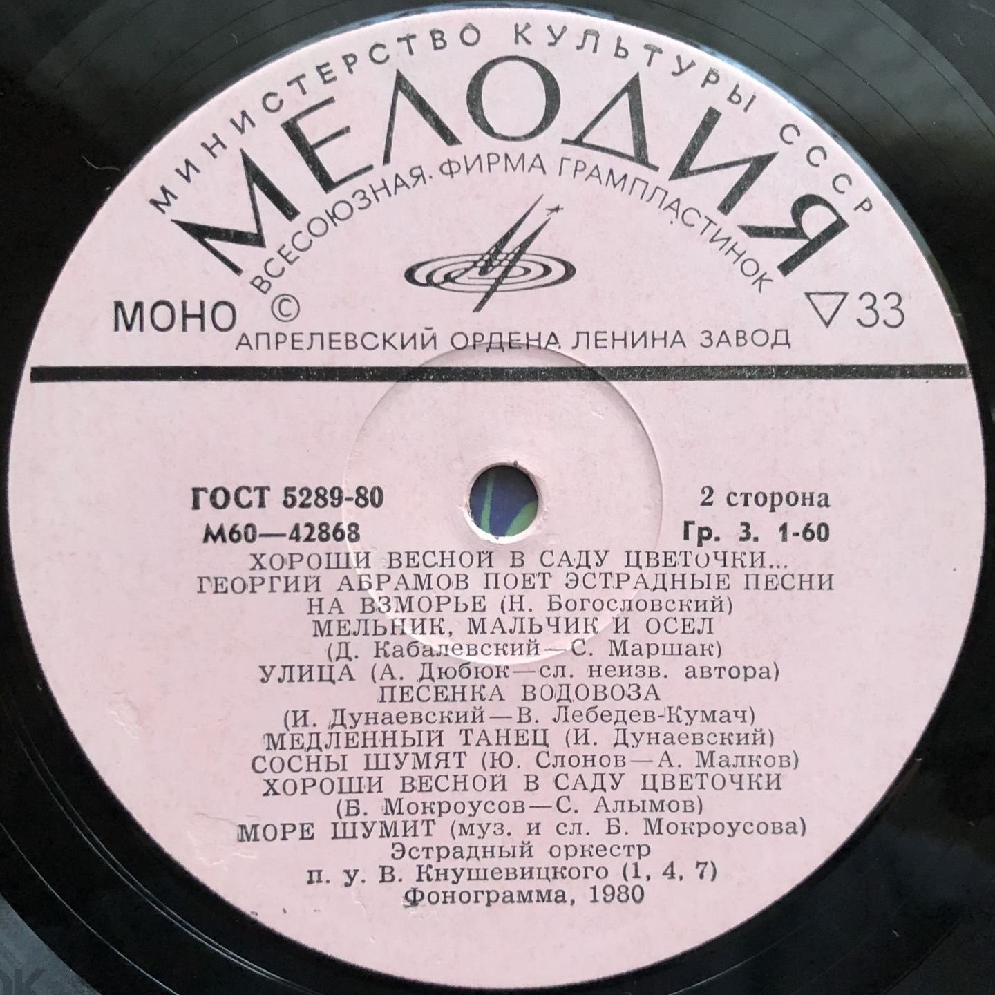 ХОРОШИ ВЕСНОЙ В САДУ ЦВЕТОЧКИ. Георгий АБРАМОВ поет эстрадные песни