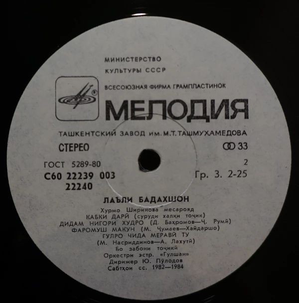 Хурмо ШИРИНОВА. «Лаъли Бадахшон»