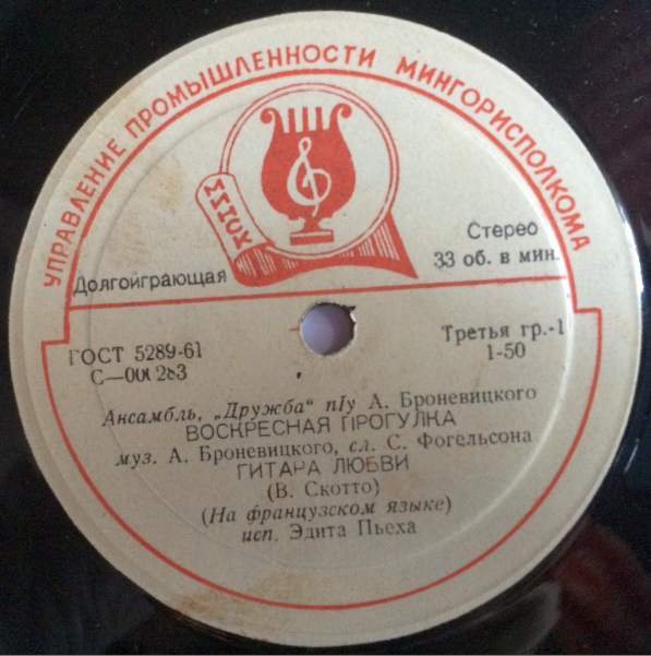 Ансамбль «ДРУЖБА», худ. рук. А. Броневицкий