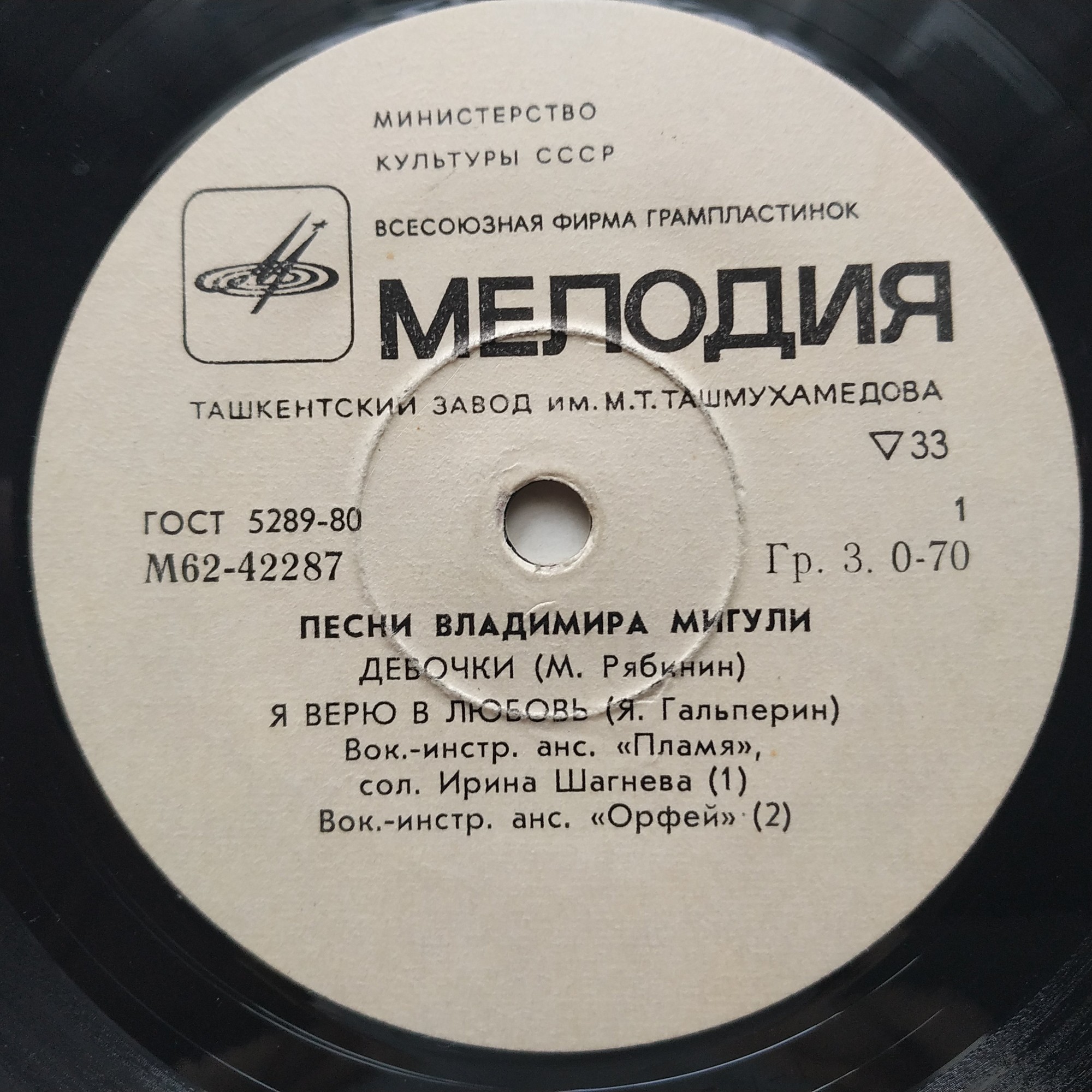Владимир МИГУЛЯ. Песни