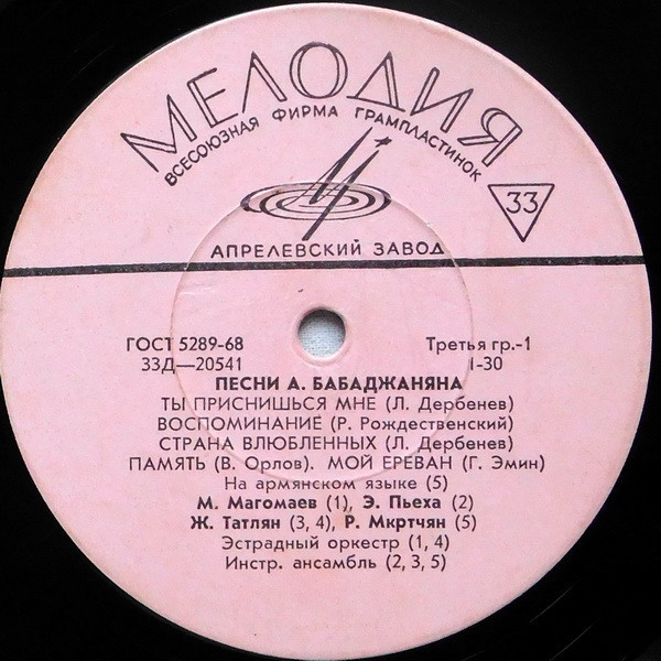 Песни Арно Бабаджаняна