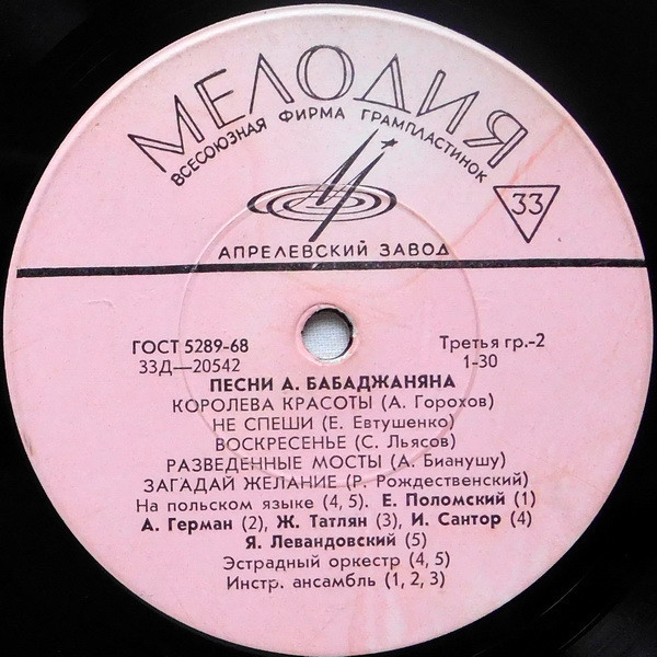 Песни Арно Бабаджаняна