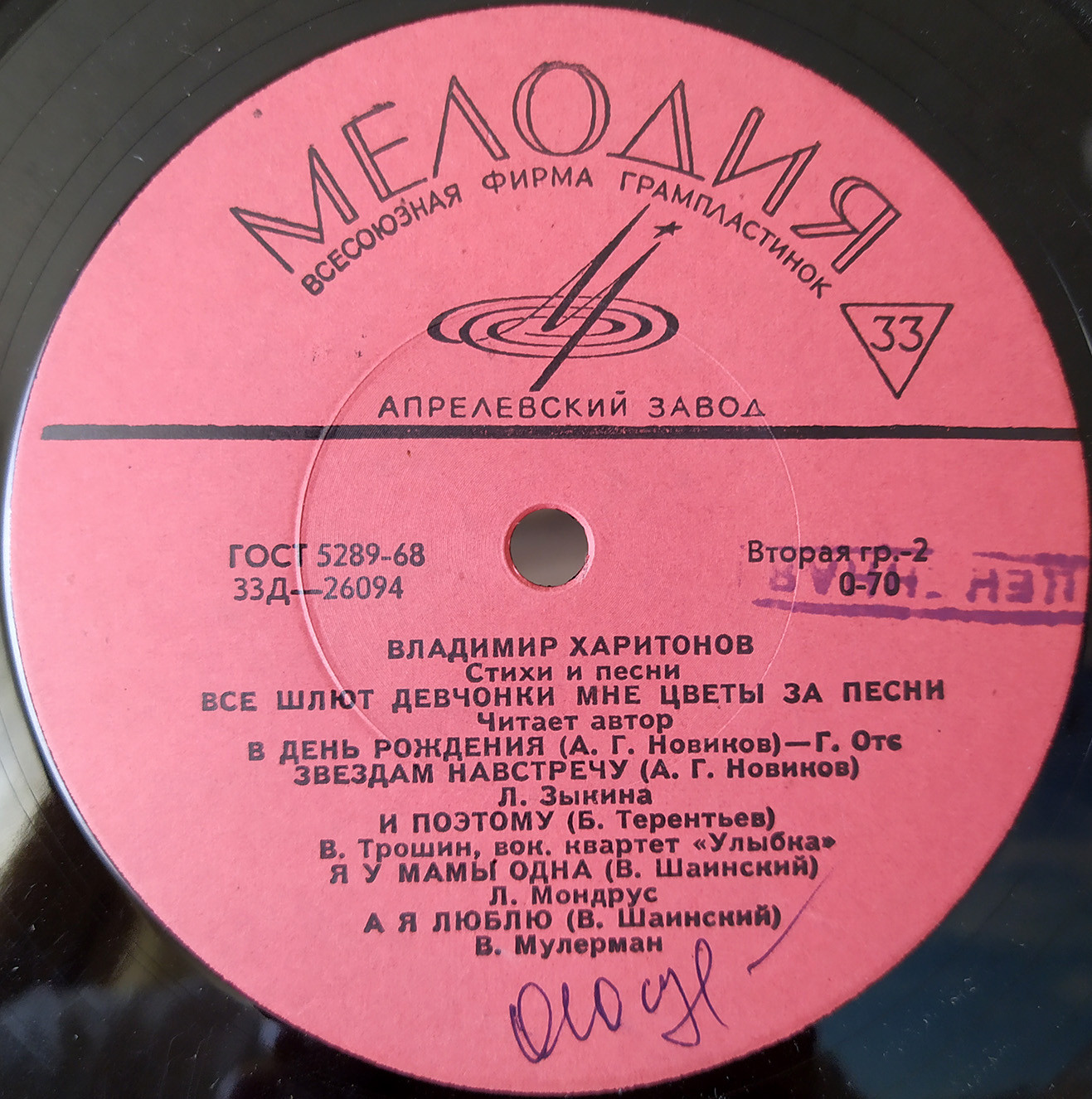 Владимир Харитонов. Стихи и песни