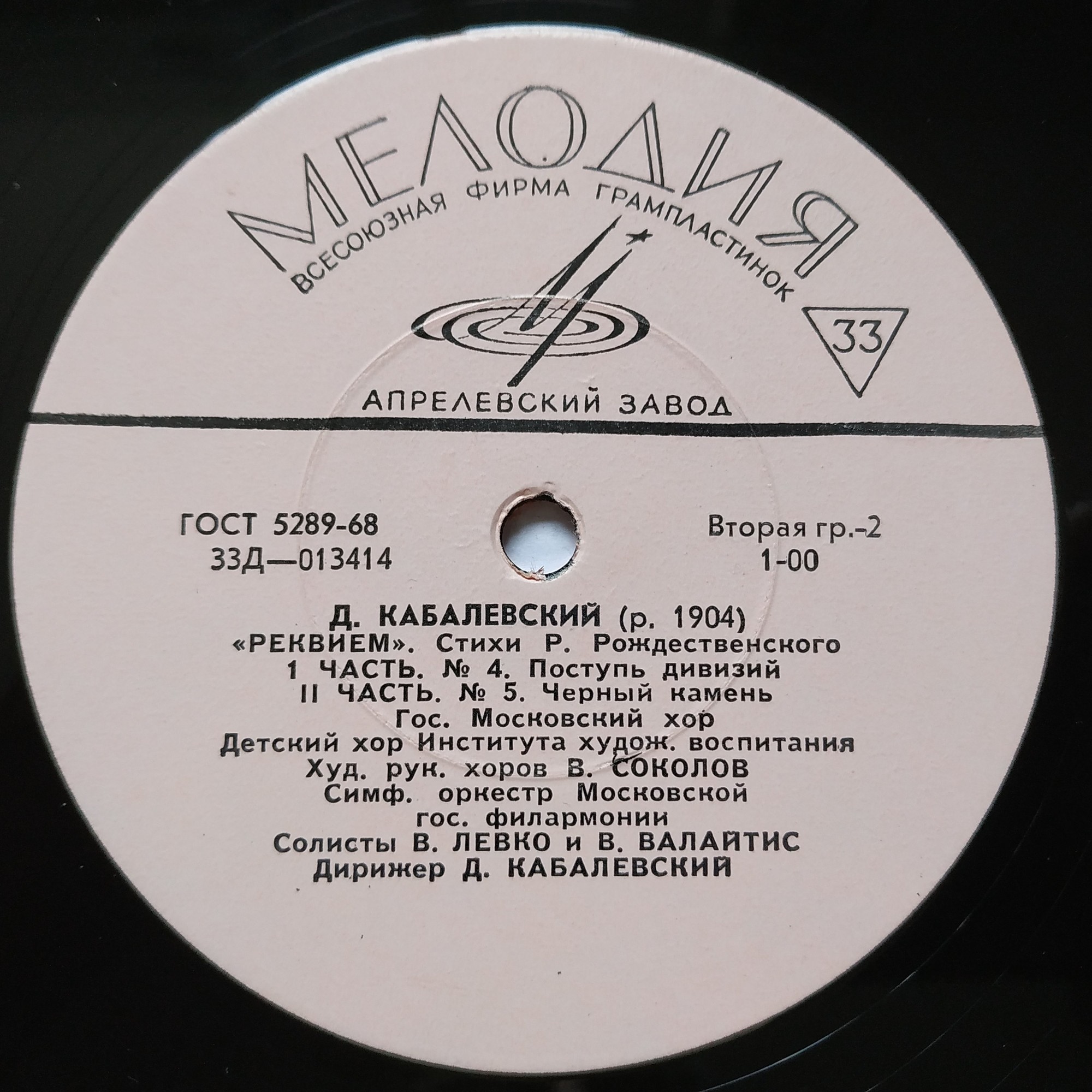 Д. КАБАЛЕВСКИЙ (1904–1987): «Реквием» (на стихи Р. Рождественского)