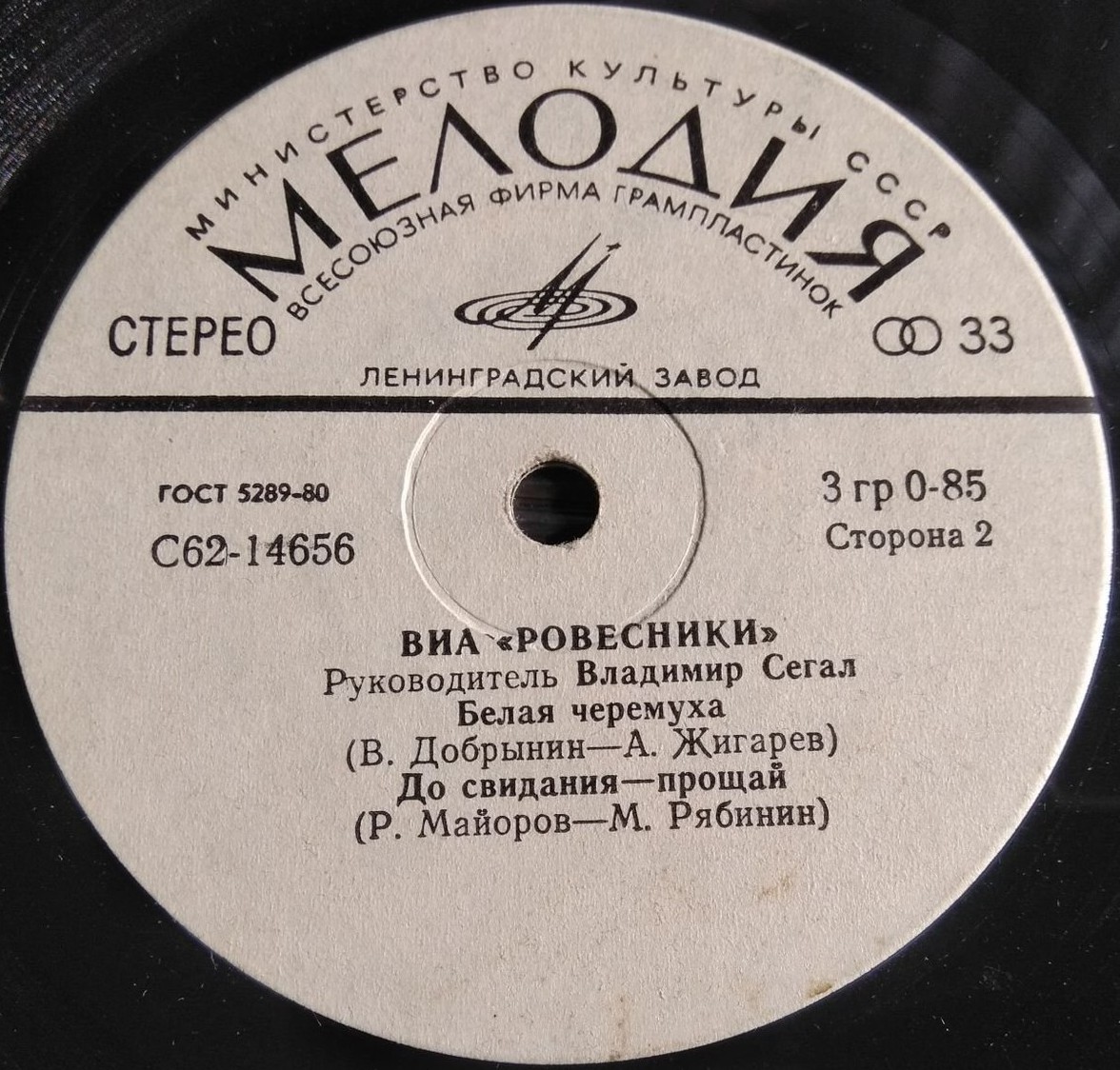 ВИА "РОВЕСНИКИ" Руководитель Владимир Сегаль