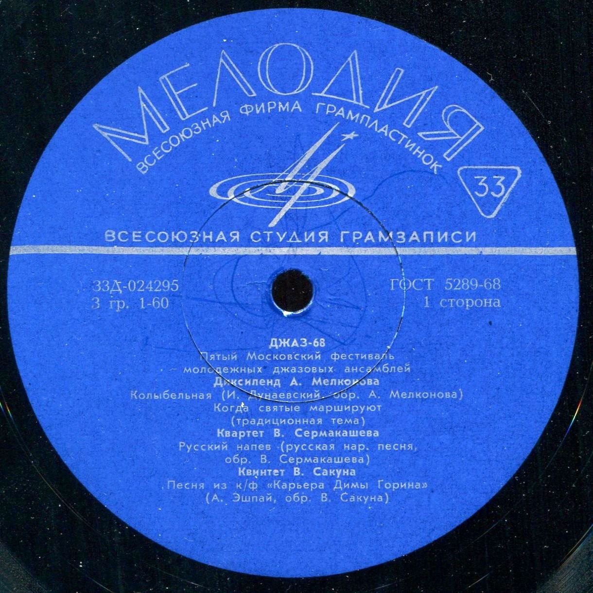 «ДЖАЗ-68». Пятый Московский фестиваль молодежных джазовых ансамблей