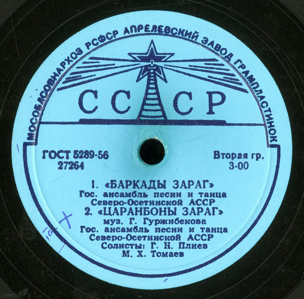 ГОС. АНСАМБЛЬ ПЕСНИ И ТАНЦА СЕВЕРО-ОСЕТИНСКОЙ АССР п/у Г. Гуржибекова