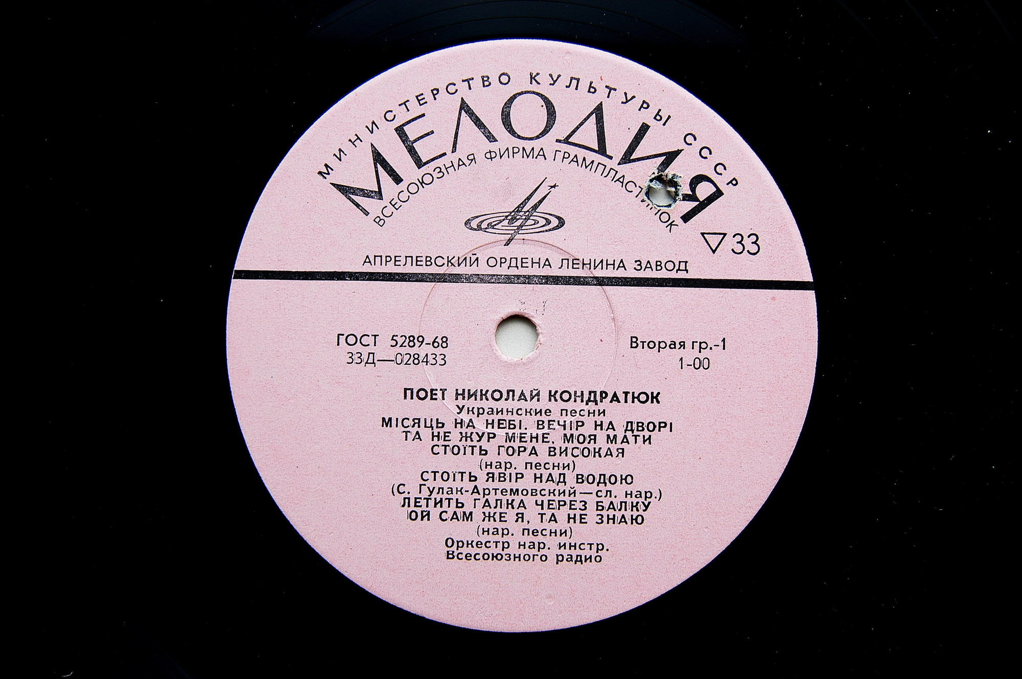 Поет Николай Кондратюк. Украинские песни