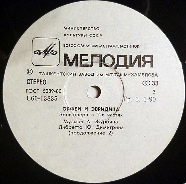 Орфей и Эвридика (Зонг-опера в 2-х частях)