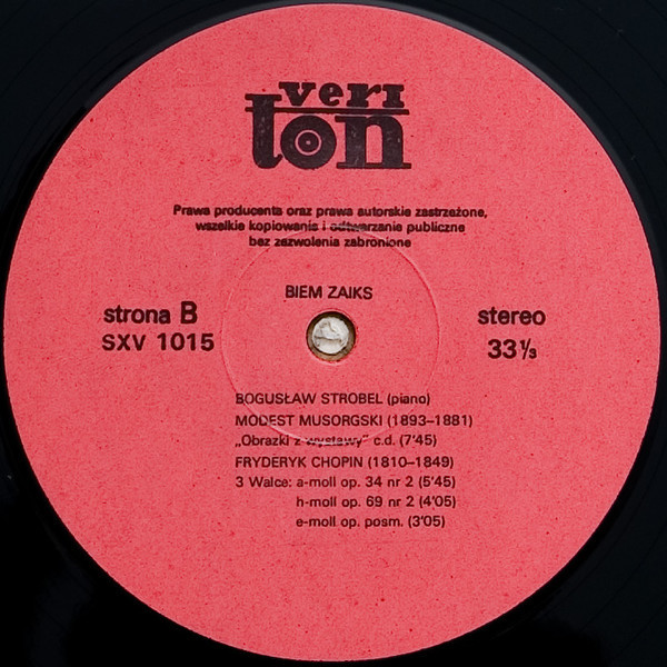 Bogusław Strobel: Musorgski, Chopin [по заказу польской фирмы VERITON]