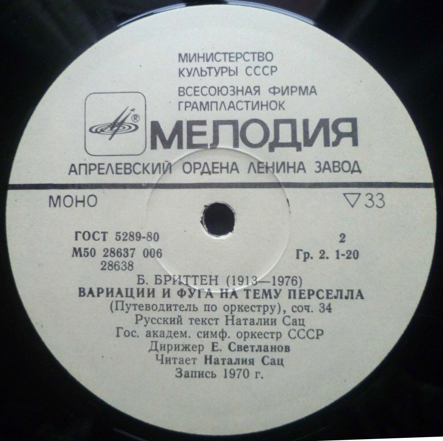 С. Прокофьев «Петя и волк» / Б. Бриттен «Вариации и фуга на тему Пёрселла»