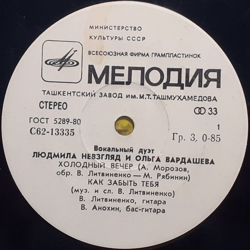 Людмила НЕВЗГЛЯД и Ольга ВАРДАШЕВА (вокальный дуэт)